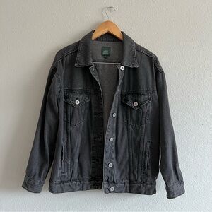 Women Black Denim Jacket from Wild Fable